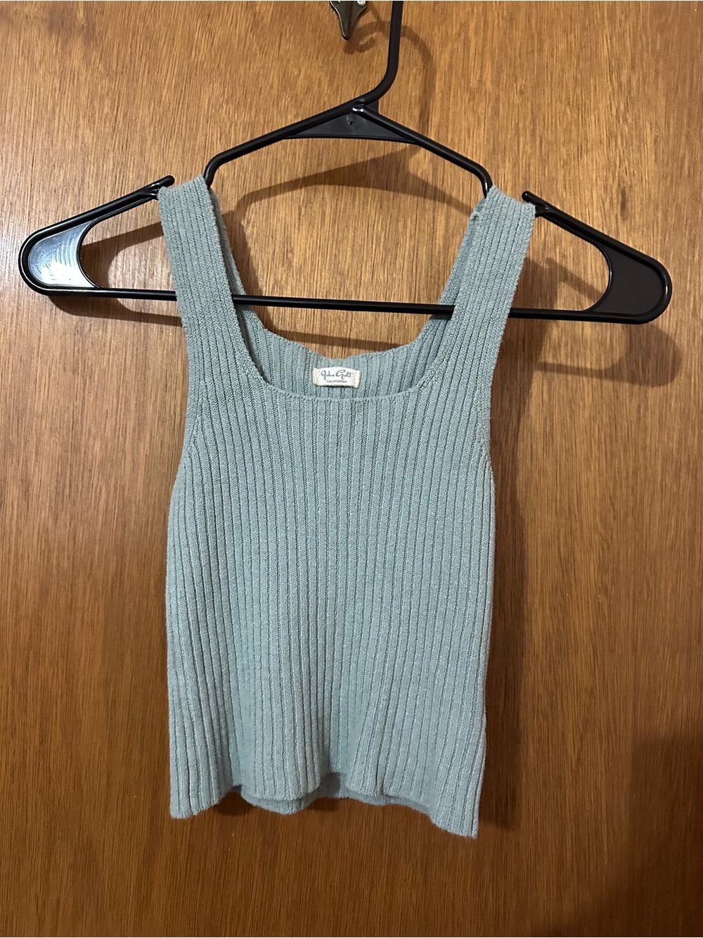 Brandy Melville Green Ribbed Top